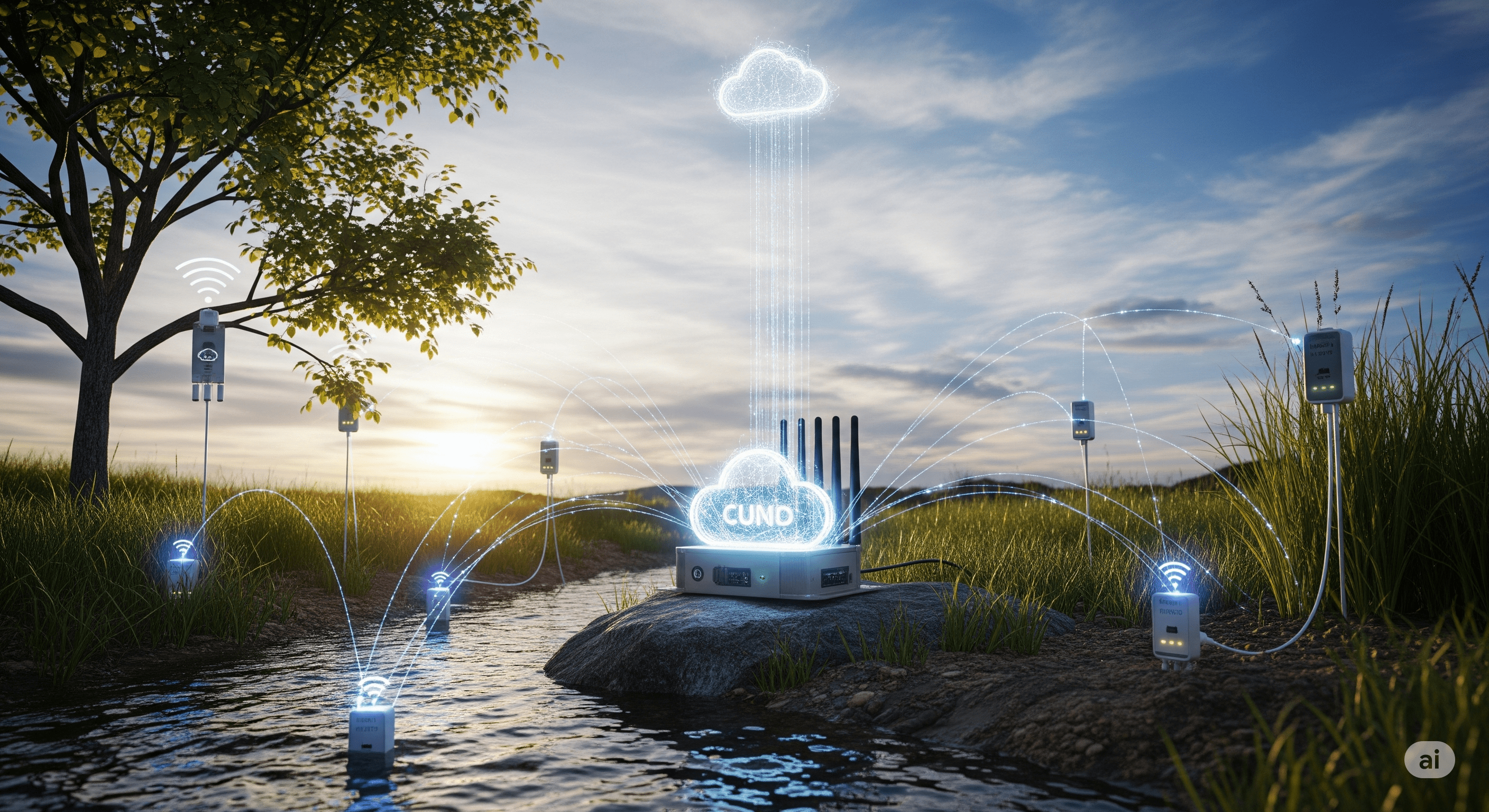 Map dashboard showing environmental sensor data
