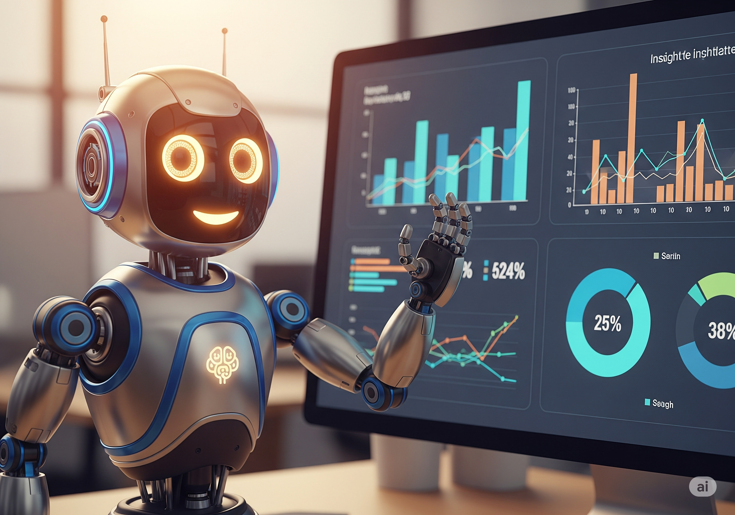 AI assistant analyzing data